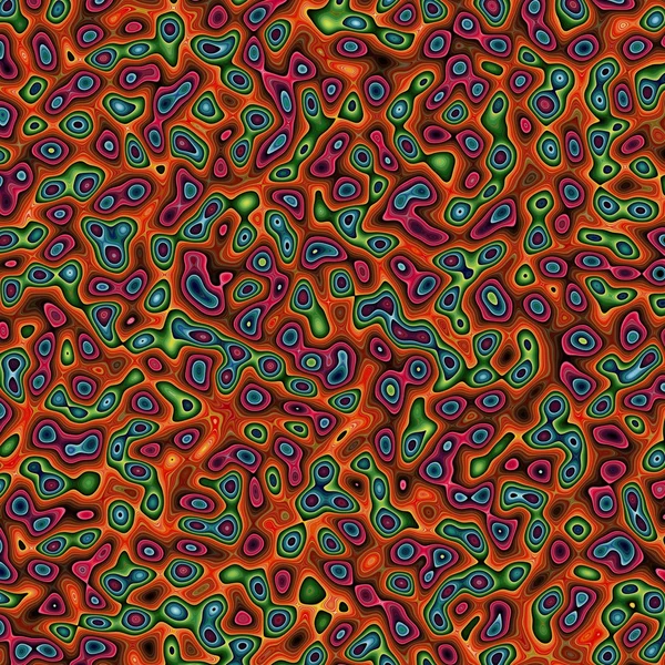 Abstract fractal orange marbleized psychedelic plasma — Stock Photo, Image