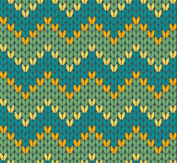 Model fără sudură de tricotat zigzag — Vector de stoc