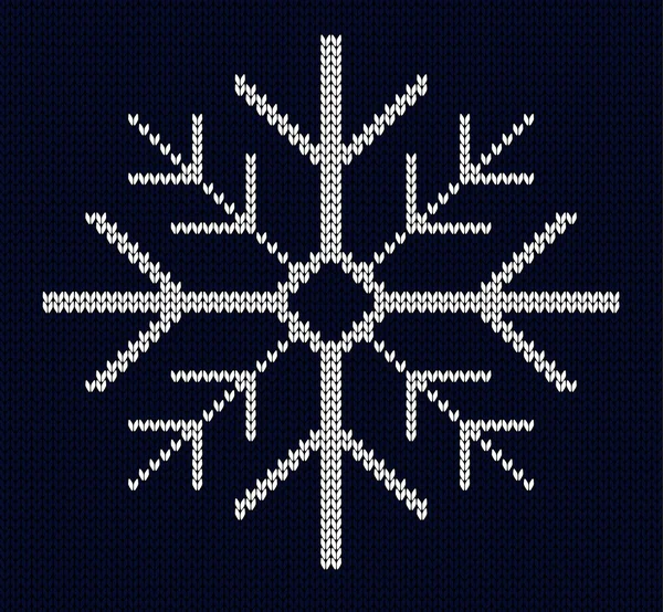 Sömlös stickad snöflingdesign — Stock vektor