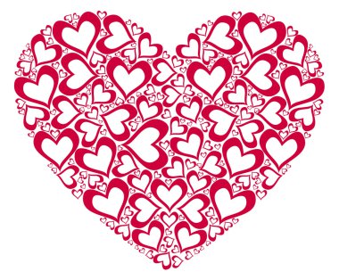 stilize kırmızı kalp