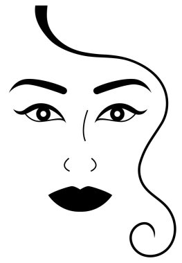 Güzel kadının yüzüne