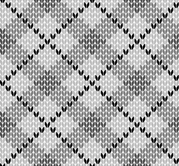 Seamless knitting vector pattern — Stock Vector
