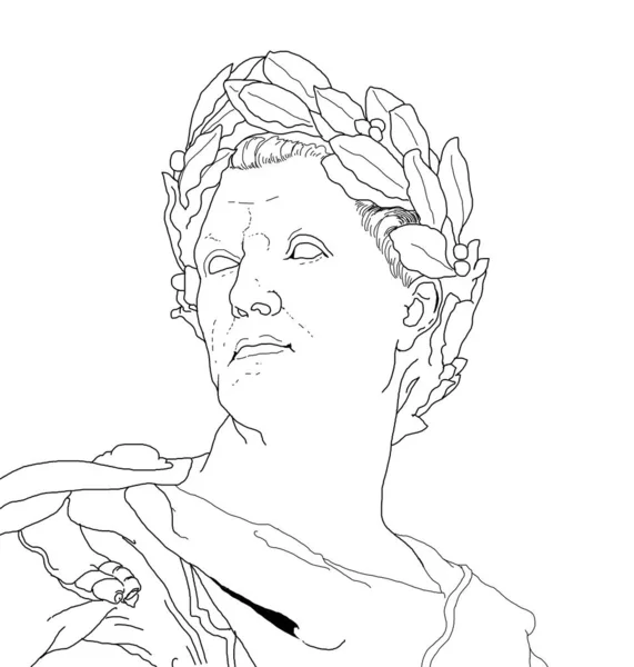 Illustratie Keizer Van Het Oude Rome Julius Caesar — Stockfoto