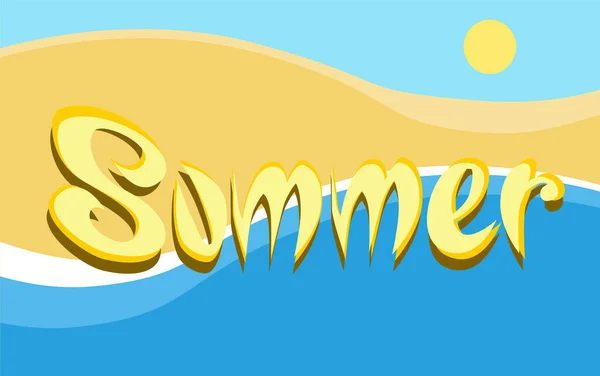 Lettering Desaign Word Summer — Stock Photo, Image