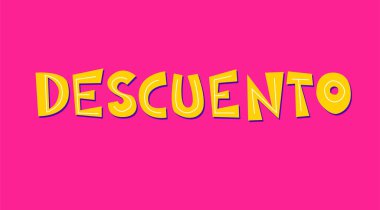 İspanyolca kelime Descuento 'nun harf tasarımı