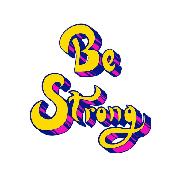 Design Letras Com Frase Strong — Fotografia de Stock