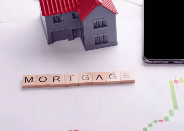 Phone House Mortgage Chart Title Mortgage — Stock Photo, Image