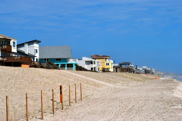 Casas Playa Del Océano Paisaje Fondo Florida —  Fotos de Stock