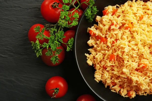 Arroz cocido con zanahoria — Foto de Stock