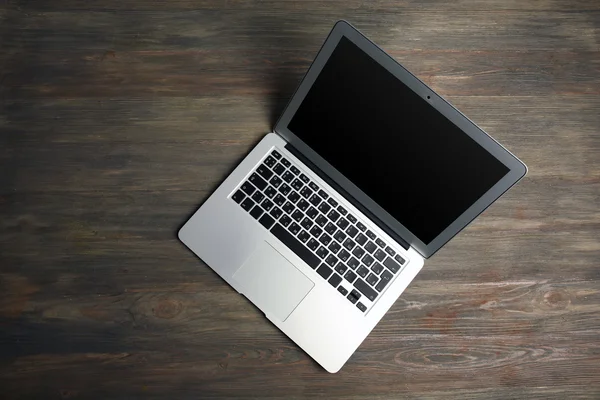 An open silver laptop — Stock Photo, Image