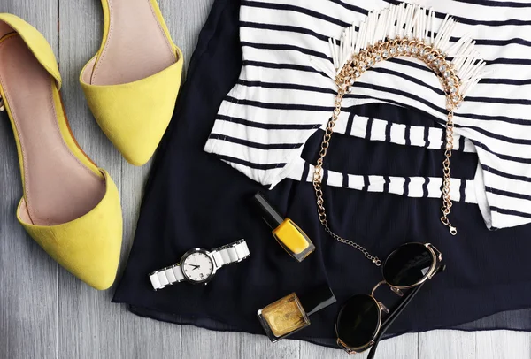 Striped fashion look — Stock Photo, Image