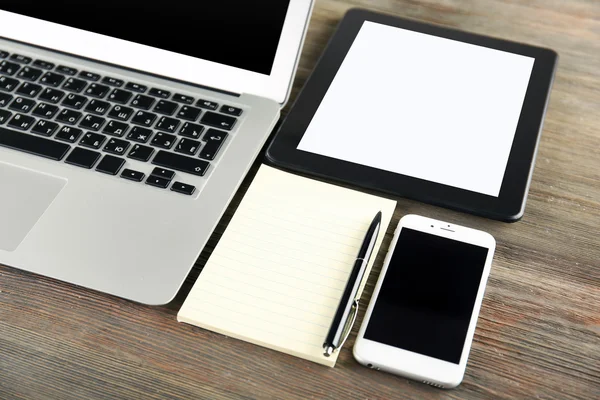 Modern laptop on table — Stock Photo, Image