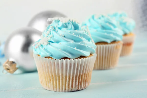 Savoureux cupcakes bleus — Photo