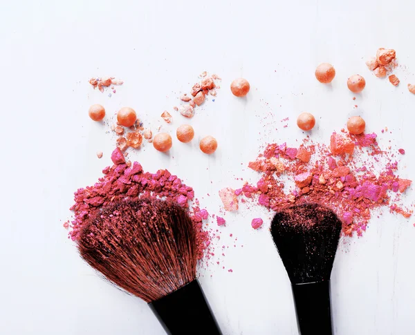 Makeup tools with powder — Stock Photo, Image