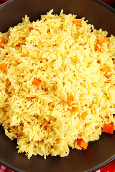 Stewed rice with carrot — Stock Photo, Image