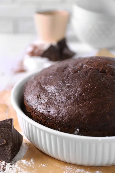 Gekochter Schokoladenkuchen — Stockfoto