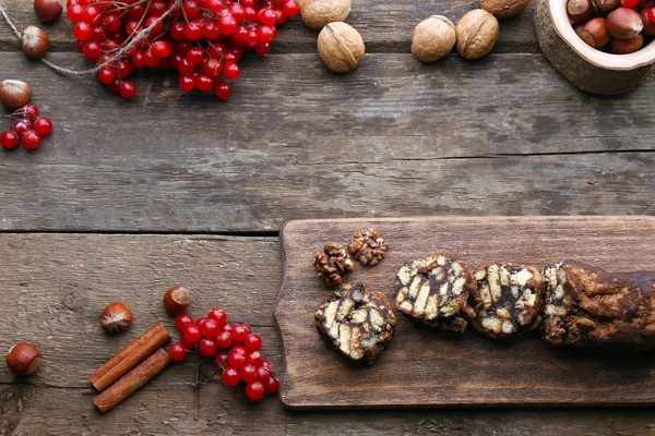 Savoureux salami au chocolat — Photo