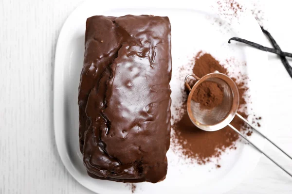 Lekkere chocoladetaart — Stockfoto