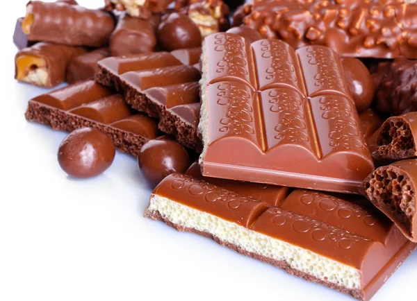 Mix van chocolade op tafel — Stockfoto