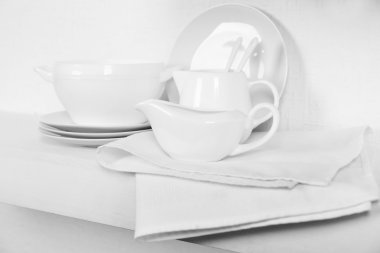 peçete ile beyaz sofra