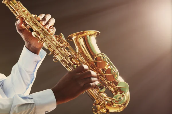 Джазовый музыкант Африки — стоковое фото