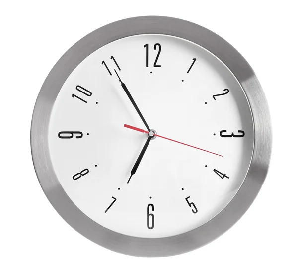 Round wall clock isolated — Stock Photo, Image