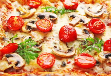 Taze ev yapımı pizza portre