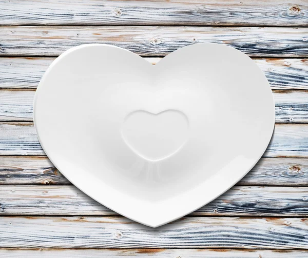 Plate in shape of heart