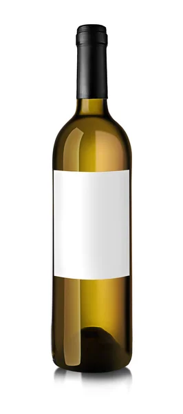 Fles witte wijn — Stockfoto