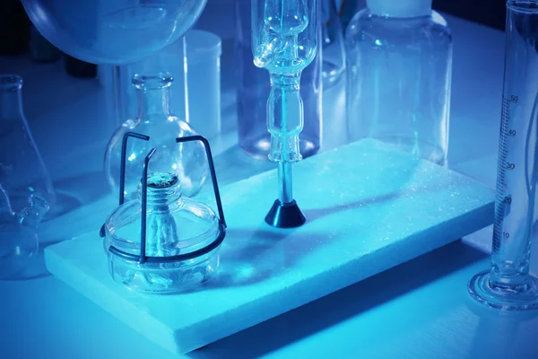 Set of glassware on table closeup — Stock Photo, Image