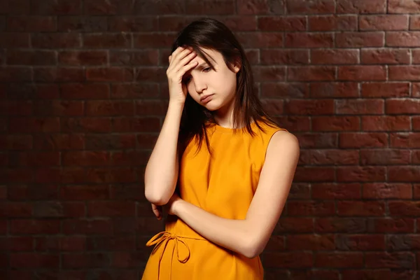 Sad young girl posing — Stock Photo, Image