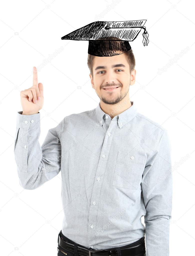 man with graduation cap