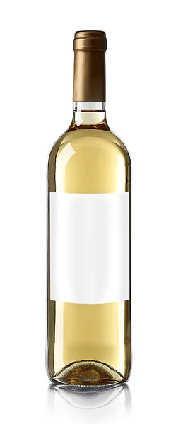 Fles witte wijn — Stockfoto