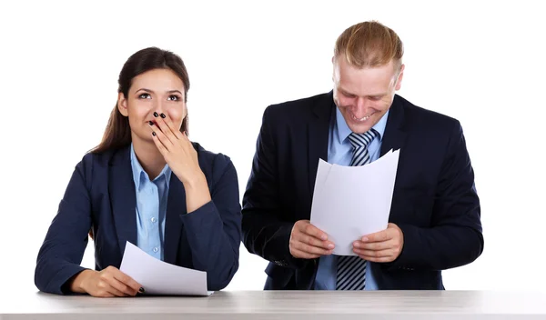 TV-Moderatoren-Training zum Nachrichtenerzählen — Stockfoto