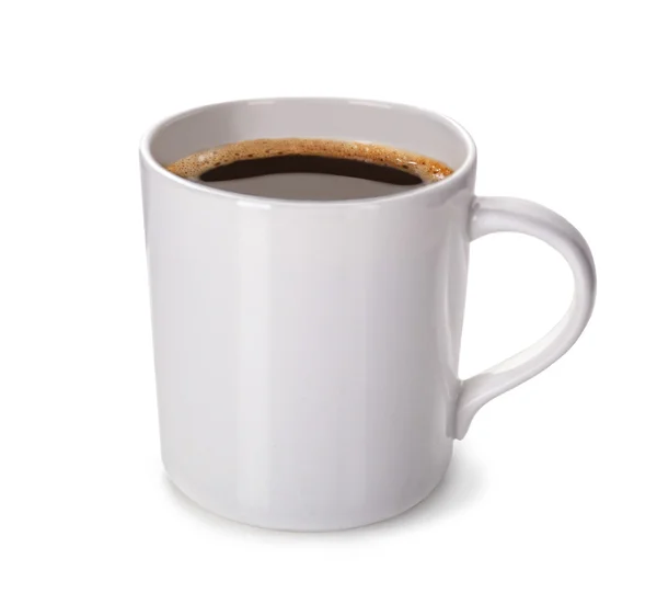 Kopje koffie geïsoleerd op wit — Stockfoto