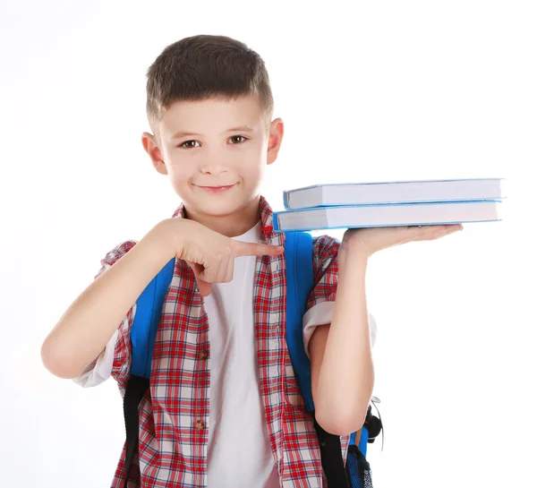 Little boy with back pack — Stock Photo, Image