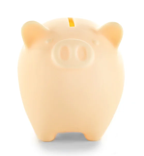 Piggy bank op wit — Stockfoto