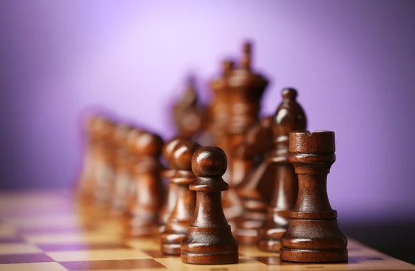 Šachových figurek a hrací desky — Stock fotografie