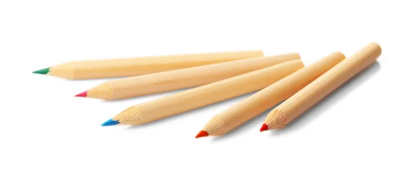 Colorful Pencils on white — Stock Photo, Image