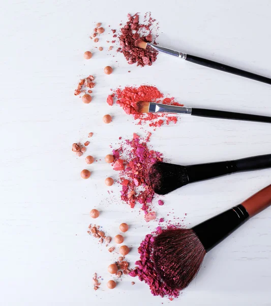Makeup tools with powder — Stock Photo, Image
