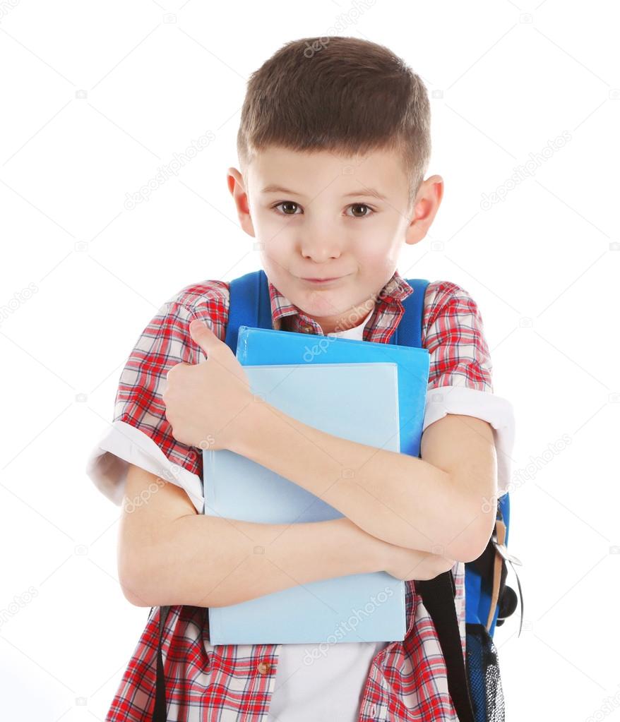 Little boy with back pack  