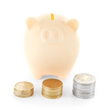 kumbara sikke yığını ile