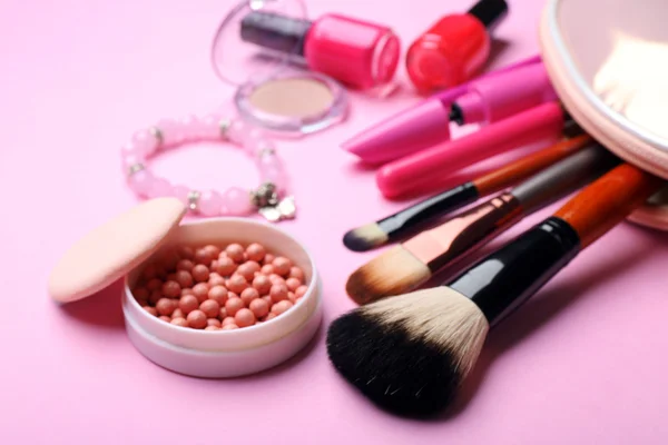 Set of decorative cosmetics, closeup — Stock Photo, Image