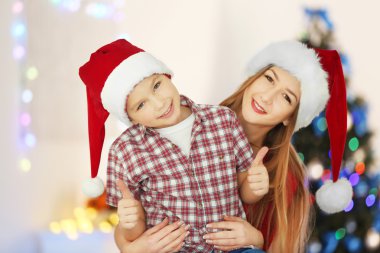 kız ve erkek Noel Oda