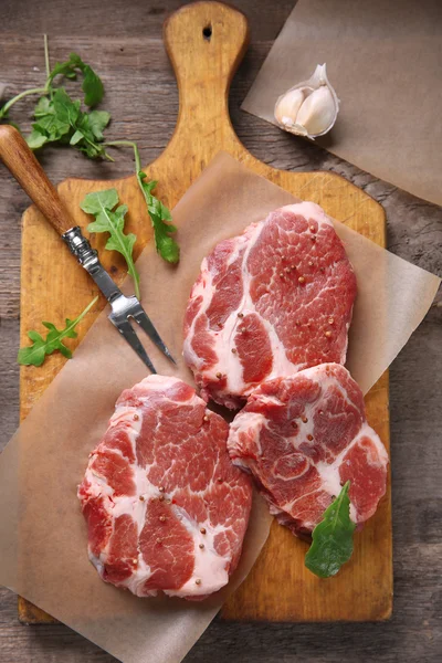 Bife de carne de bovino marmoreado — Fotografia de Stock