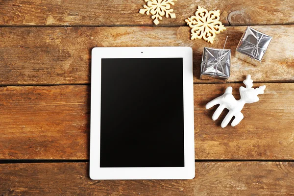 Decoración de la tableta y Navidad — Foto de Stock