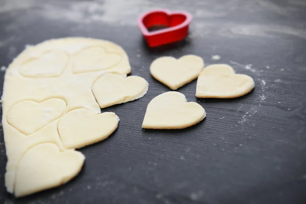 Heart shaped biscuits — Stock Photo, Image