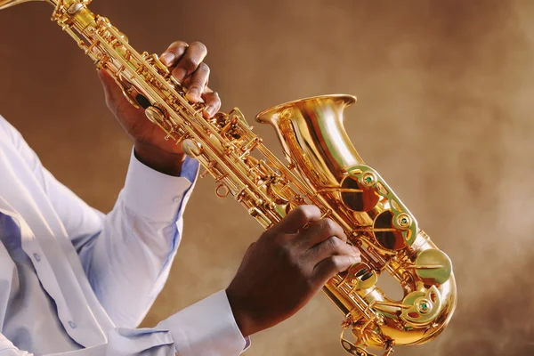 Africký americký jazzový hudebník — Stock fotografie