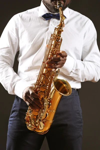 Afro-Amerikaanse jazzmuzikant — Stockfoto