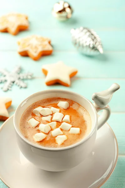 Tazza di cacao caldo con marshmallow — Foto Stock